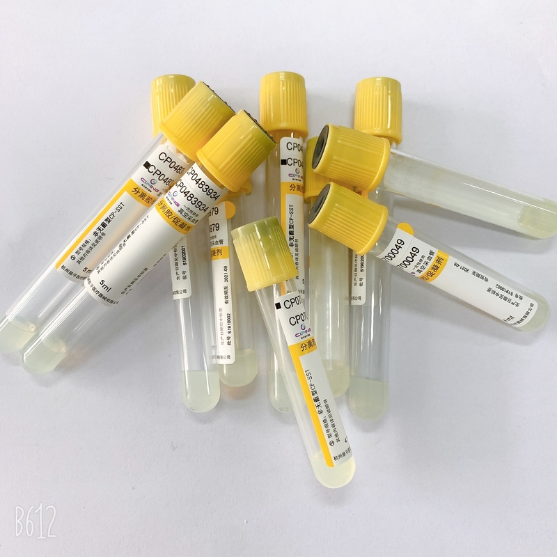 Plastic / Glass Gel Clot Activator Tube For Emergency Serum Biochemical Test