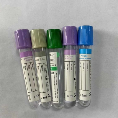 Plastica di vetro di metropolitana della raccolta del sangue di vuoto della prova di ematologia