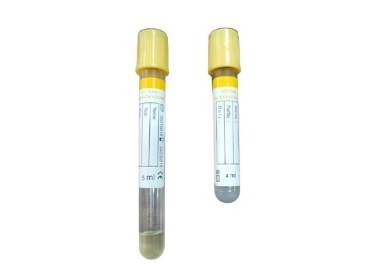 Metropolitana superiore gialla dell'attivatore del grumo del gel di SST per la raccolta 10ml del sangue