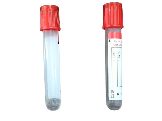 Tubo per prelievo di sangue sottovuoto Pianura rossa Nessun additivo Stock disponibile 13 * 75 mm