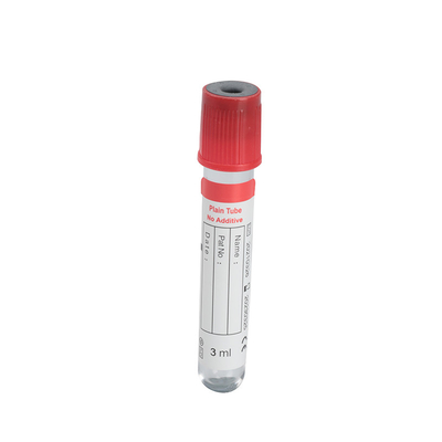 Red Top No Additive Plain Vacuum Serum Tubo di raccolta del sangue Disposable Hospital Medical Test