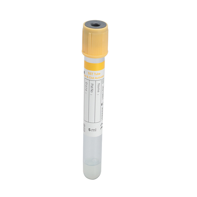 Gel medico e attivatore del coagulo tubo di raccolta del sangue a vuoto vetro giallo / tubo PET