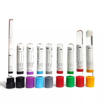 Tubo di prelievo di sangue monouso a vuoto e multicolore Tubo di campionamento di sangue CE ISO