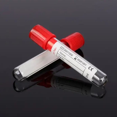 Siero per ospedali medici 1-10 ml Vetro PET Esame del sangue Rosso Assorbimento di sangue a vuoto Tubo semplice senza additivi