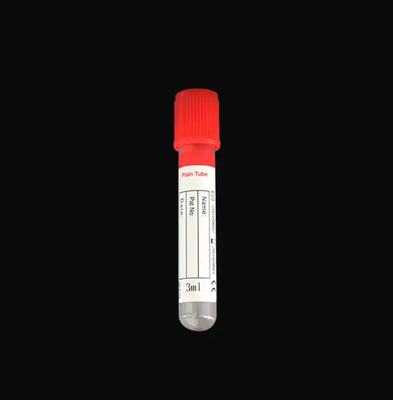 Red Top No Additive Plain Disposable Hospital Medical Test Vacuum Single Use Serum Tubo di raccolta del sangue