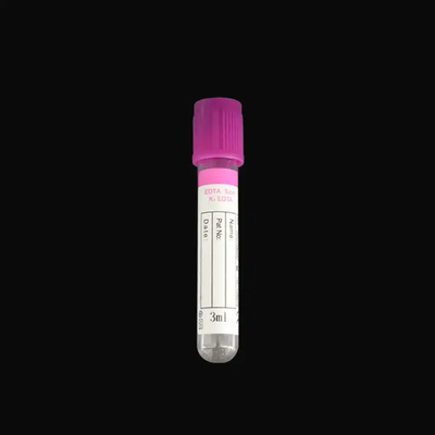 Consumabili medici Tubo di raccolta dei campioni di sangue EDTA Sterile Vetro usa e getta PET Tubo di prova a vuoto per il sangue