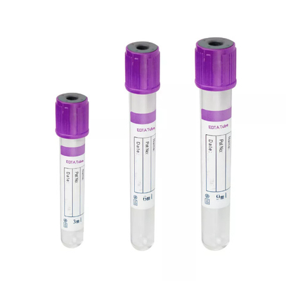 EDTA K2 K3 Tubo di raccolta del sangue a vuoto PET Tubo EDTA in plastica per laboratorio