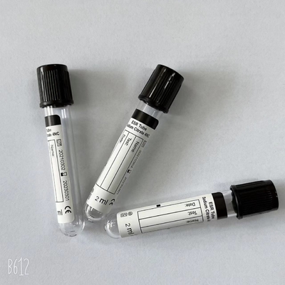 Citrato di sodio black hat dei tubi della raccolta del sangue di vuoto di vetro esr dell'ANIMALE DOMESTICO